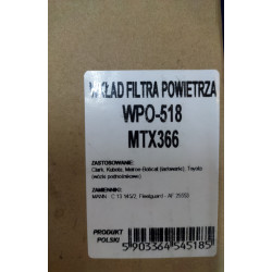 Filtr powietrza WA 20-295, SA16059, C13145, SL5674, P822768, WPO-518 nr kat: MTX-366, WA20295,46489