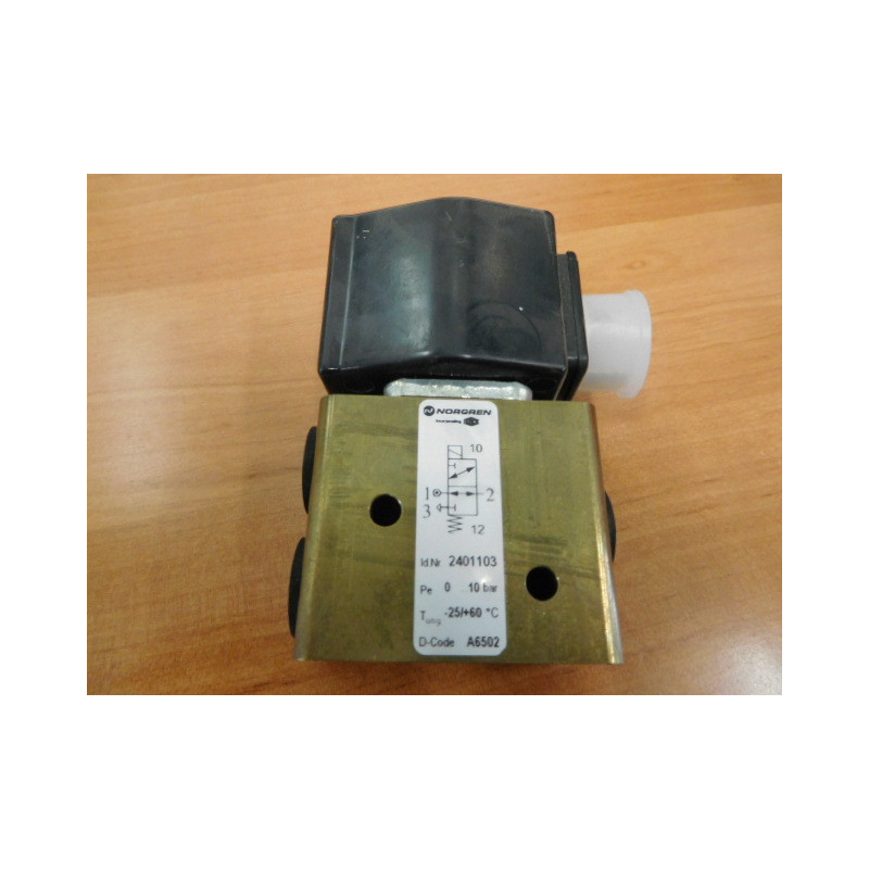 Elektrozawór 3/2 DN 5 NC G 1/4 Ms/NBR 0-10 bar 24VDC, nr kat: 2401103080002400