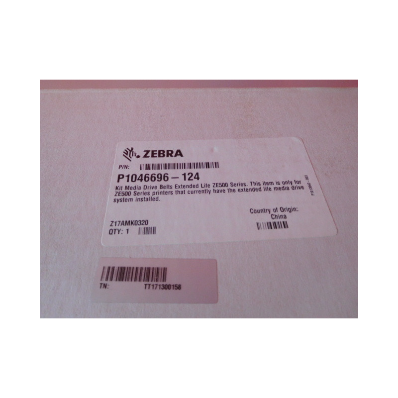 LD12   Pasek, Kit Media Drive Belts Extended Life ZE500 Series, ZEBRA 170PAX4, nr kat: P1046696-124